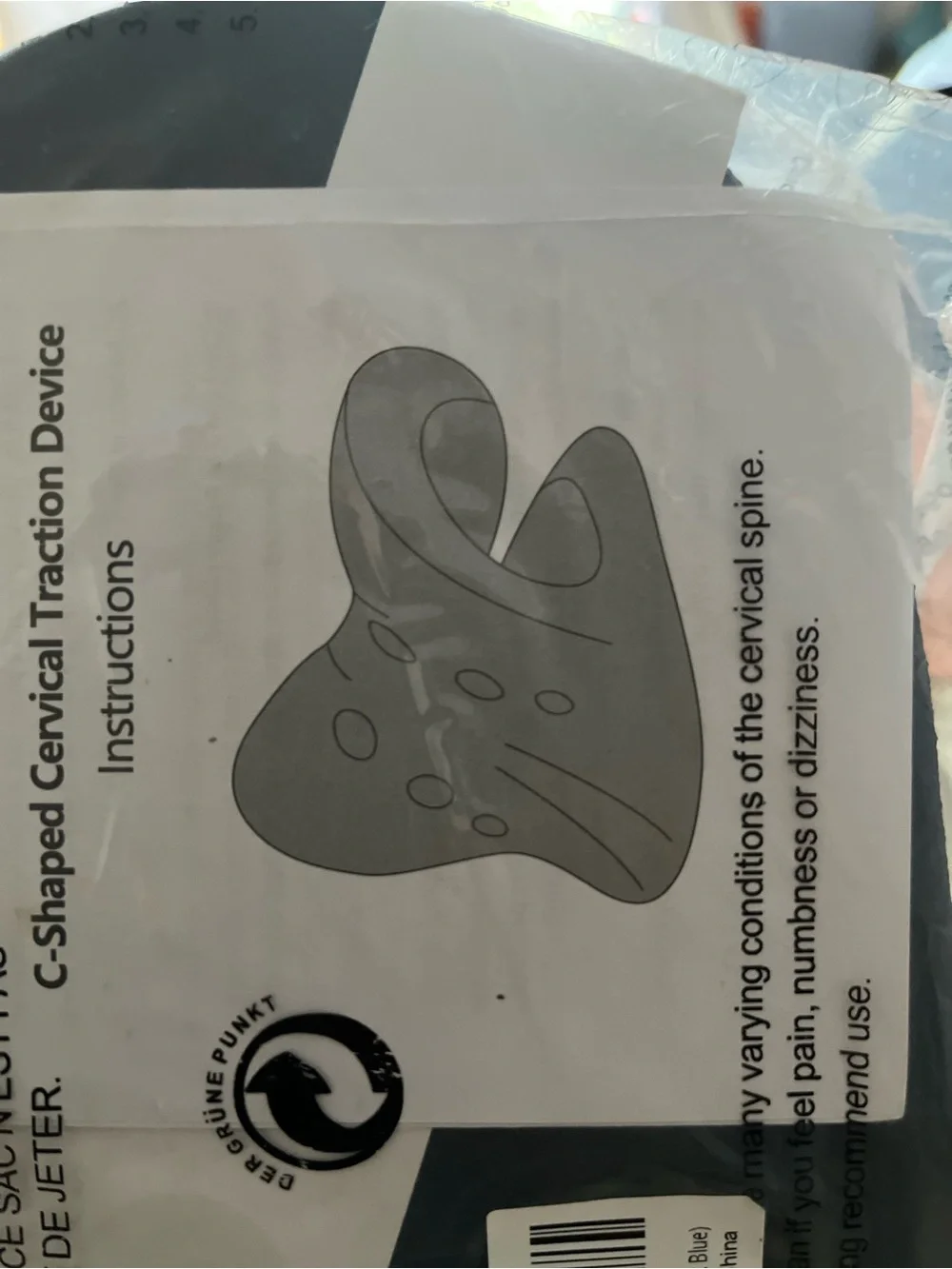 Black Cervical Support Pillow